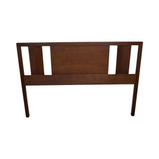 Mid Century Danish Modern Style Teak Full Size Headboard For Sale