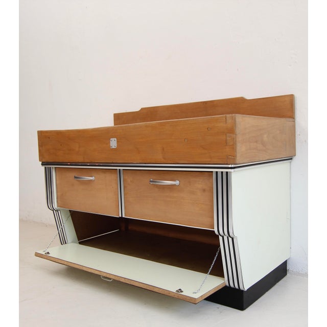 Mid-Century Modern Art Deco Streamlined Butcher's Block, 1930s For Sale - Image 12 of 18
