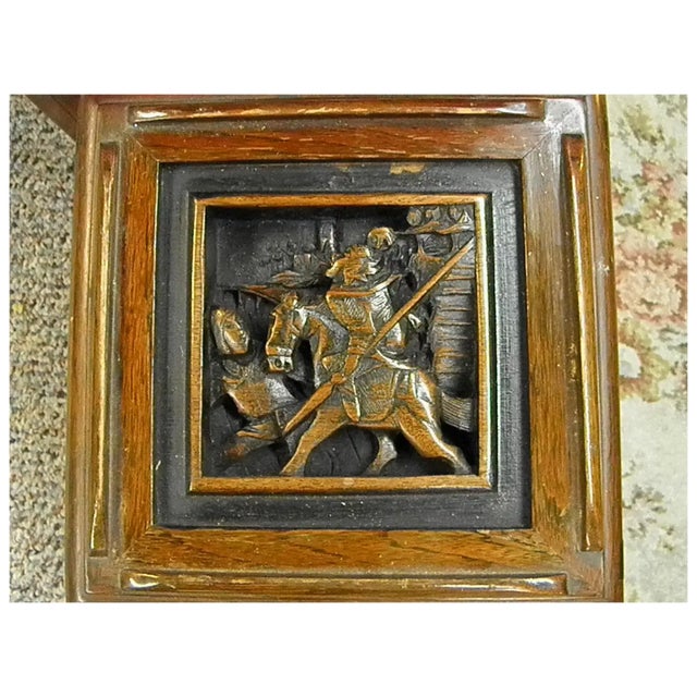 Mid 20th Century Heavily Carved Wood Asian Nesting Tables Set of 4 For Sale - Image 9 of 10