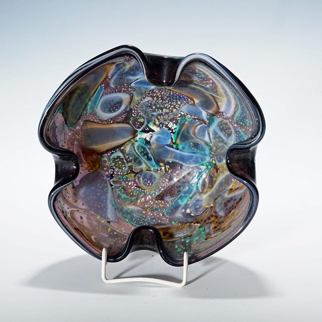 AVeM Italy Vintage Murano Tutti Frutti Glass Bowl 1950s For Sale - Image 4 of 8