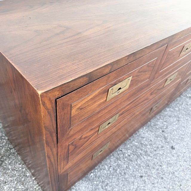 Vintage “Scene One” Campaign Dresser by Henredon For Sale - Image 12 of 12