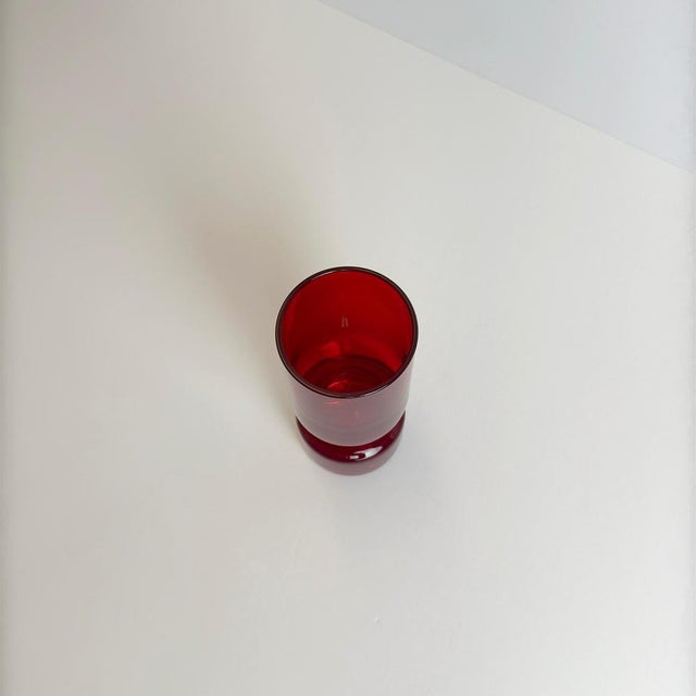 1960s Mid-Century Modern Red Glass Vase from Alsterfors, Sweden, 1960s For Sale - Image 5 of 10