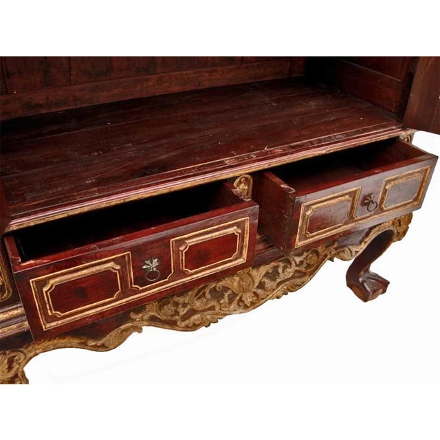 Brown Early 20th Century Dutch Colonial Cabinet For Sale - Image 8 of 10