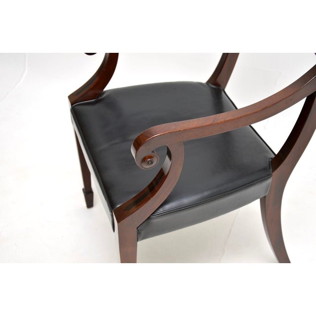 Antique Swedish Inlaid Armchair, 1900 For Sale - Image 9 of 10