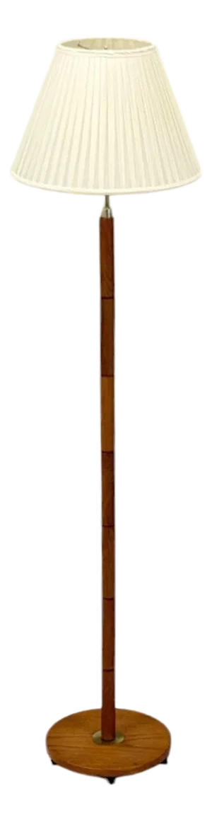 Danish Modern, Teak, Brass, Floor Lamp, Denmark, 1960s