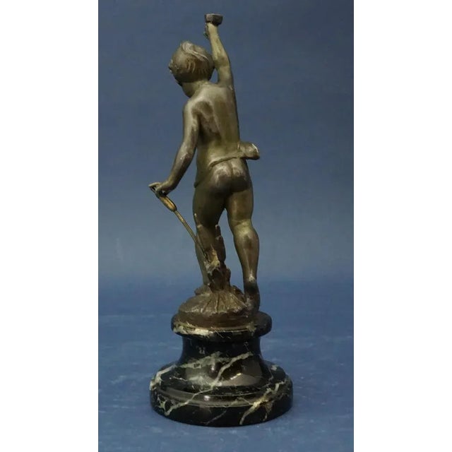 Bronzed Metal La Source Liberty Sculpture of Cherubic Putto by Ernest Justin Ferrand, 19th Century For Sale - Image 6 of 18