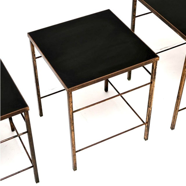 Vintage Brass Nesting Tables, 1960, Set of 3 For Sale - Image 10 of 11