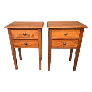 Italian Rustic Country Wood Nightstands, Tuscany, 1970s, Set of 2 For Sale