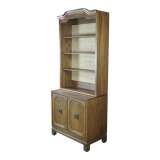 Davis Cabinet Co Teakwood Chinoiserie Library Bookcase For Sale