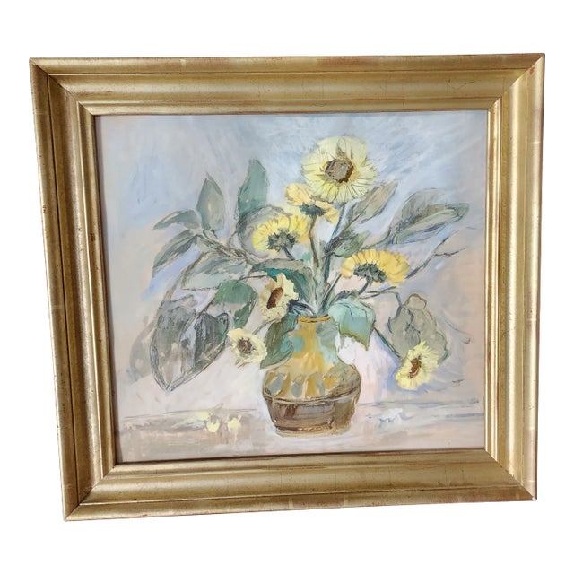 Original Milda Debels Floral Painting For Sale