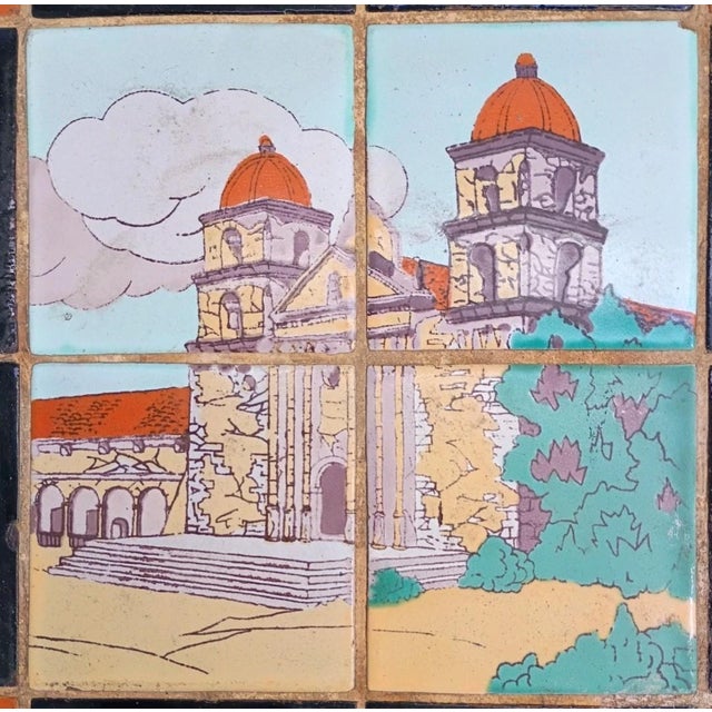 Wood Antique Taylor Tile Santa Barbara Mission Table, California Spanish Revival, 1920s For Sale - Image 7 of 18