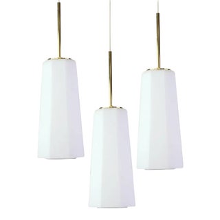 Opal Glass Pendants from Limburg, Germany, 1970s For Sale