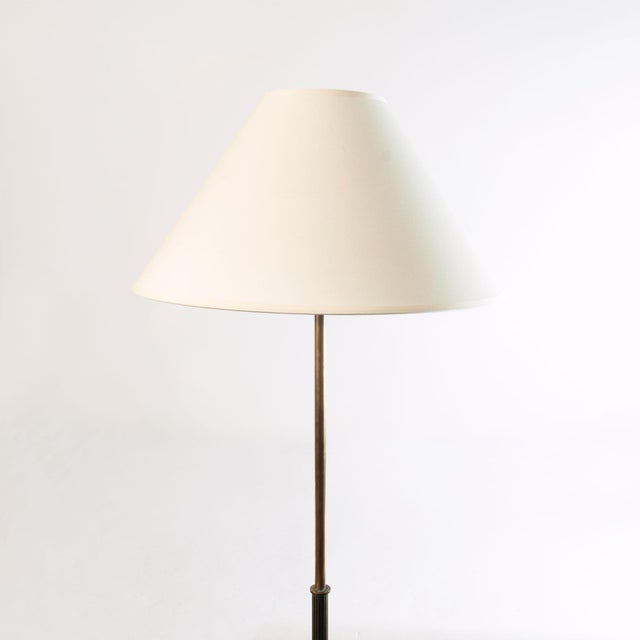 Swedish Floor Lamps with Fluted Stems attributed to Harald Notini, 1930s, Set of 2 For Sale - Image 4 of 9