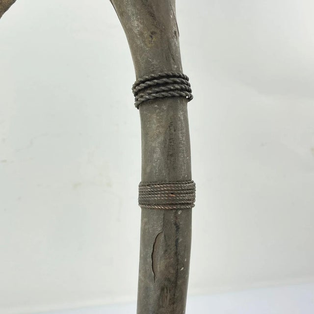 Early 20th Century Luba Ceremonial Figural Axe For Sale - Image 4 of 6