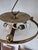 Neoclassical Empire Plafonniere Ceiling Lamp in Opaline Glass and Gilt Brass, 1940s For Sale - Image 9 of 15