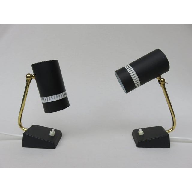 1950s Mid-Century Nightstand Lamps, 1950s, Set of 2 For Sale - Image 5 of 18