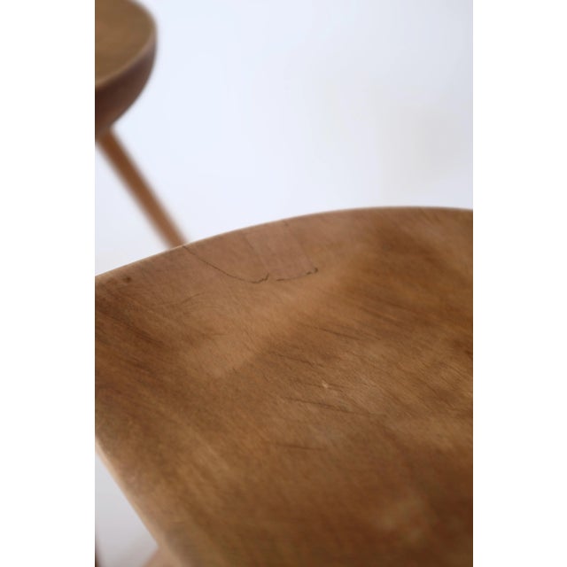 Mid-Century Modern 1940s Vintage Swedish Stools - a Pair For Sale - Image 3 of 7