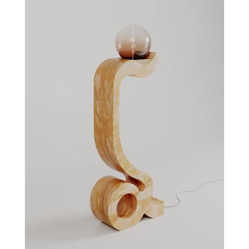 Onice Rosa Marble Stone Lucerna Lamp by Esther Knopfler For Sale - Image 14 of 17