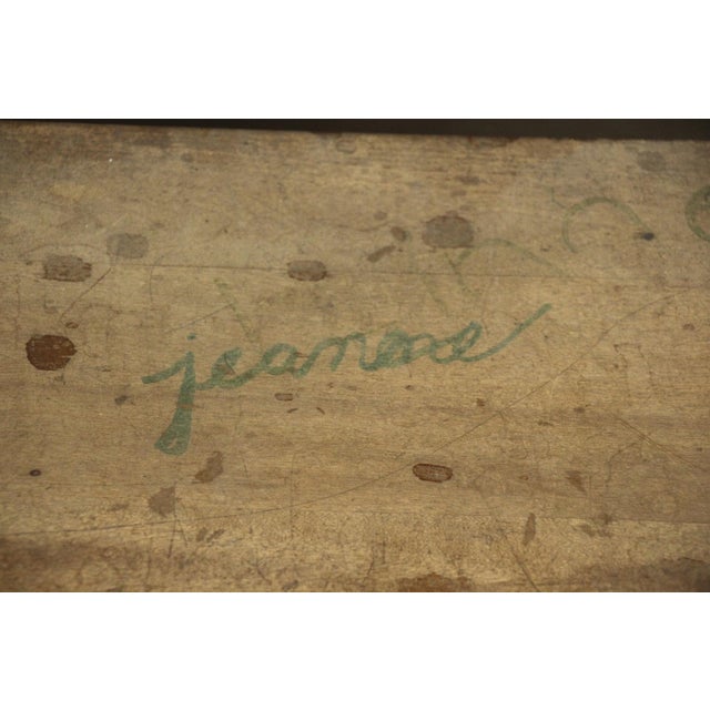 Mid 20th Century Antique Cast Iron #4 Tandem School Desk For Sale - Image 5 of 11