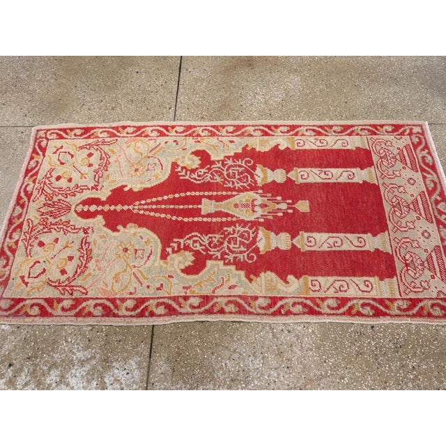 Galerie Shabab Collection Early 20th Century Turkish Oushak Throw Rug For Sale - Image 4 of 6