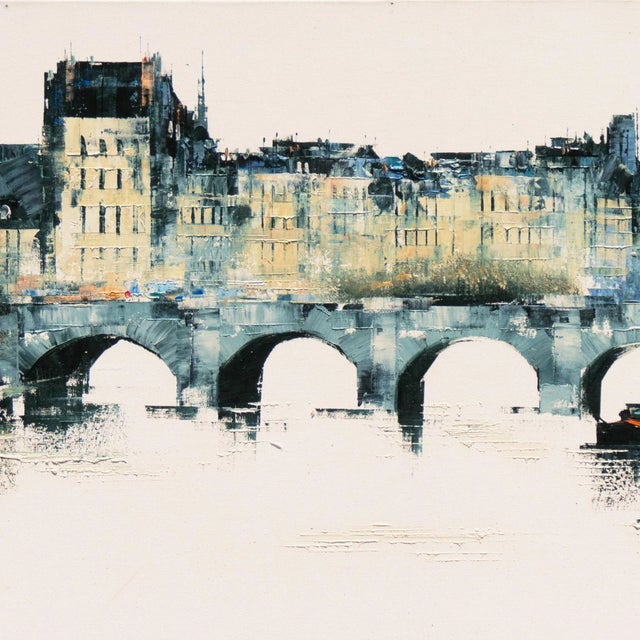 'The Seine and the Pont Neuf' by Luc Cossier Walles, 1978, Paris, Académie Des Beaux Arts, Kraków, Normandy For Sale - Image 4 of 6