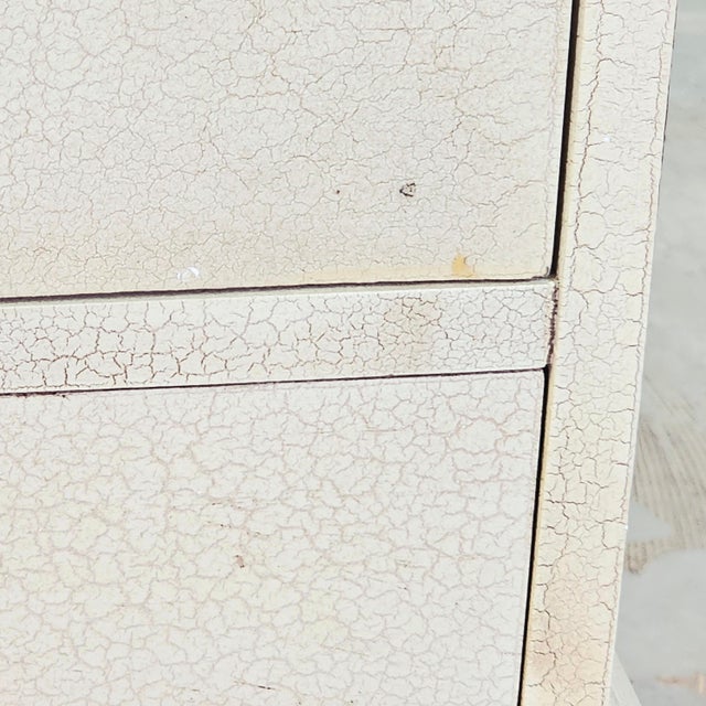 Lane Crackle Lacquer Asian Modern Accent Chest Nightstand 24.5" For Sale - Image 9 of 13
