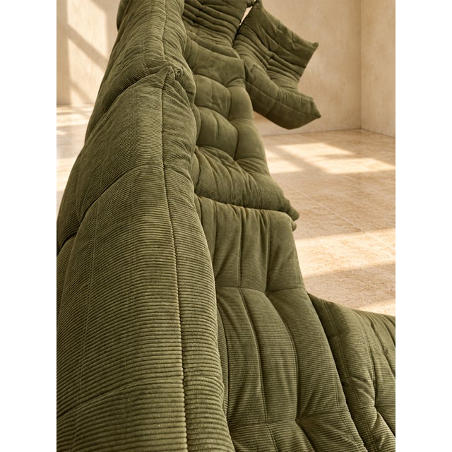 Textile Set of 5 Togo Modular Sofa by Michel Ducaroy for Ligne Roset, 1970s For Sale - Image 7 of 11