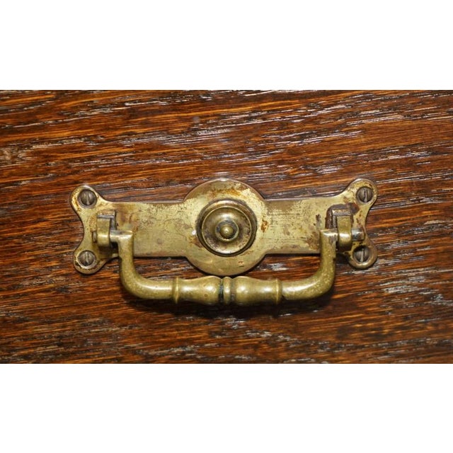 Antique Edwardian English Oak Storage Box, 1910 For Sale - Image 12 of 18