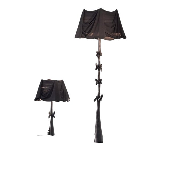 Limited Edition Sculpture Lamp Drawers and Muletas by Salvador Dali for Jean Michel Frank, Set of 2 For Sale