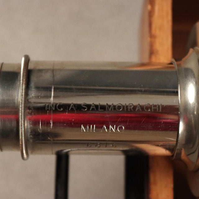 Salmoiraghi Milano Spotting Scope with Wooden Case For Sale - Image 6 of 12