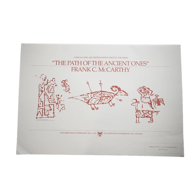 Printmaking Materials Frank C. McCarthy Signed Limited Edition Print "Where Ancient Ones Had Hunted" 975/1000 W/ Coa For Sale - Image 7 of 9