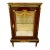 French Louis XV Marble Top Nightstand With Glass Display Door & Gold Leaf Details For Sale