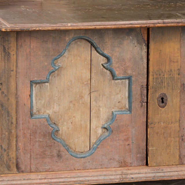 Early 19th Century Original Hand Painted Swedish Secretary Cabinet For Sale - Image 9 of 12