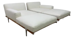 Let It Be Modular Fabric and Leather Daybeds for Poltrona Frau - A Pair