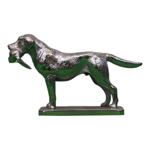 Lejeune Chrome Labrador, Large W/ Pheasant Car Mascot