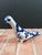 Late 20th Century Mexican Folk Art Blue & White Pottery Bird For Sale - Image 5 of 7