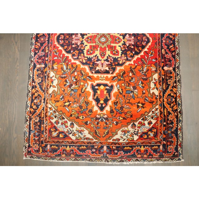 an early 20th century Sarouk Ferehan Antique Rug in predominantly orange. Details rug no. j4388 size 3' 4" x 5' (102 x 152...