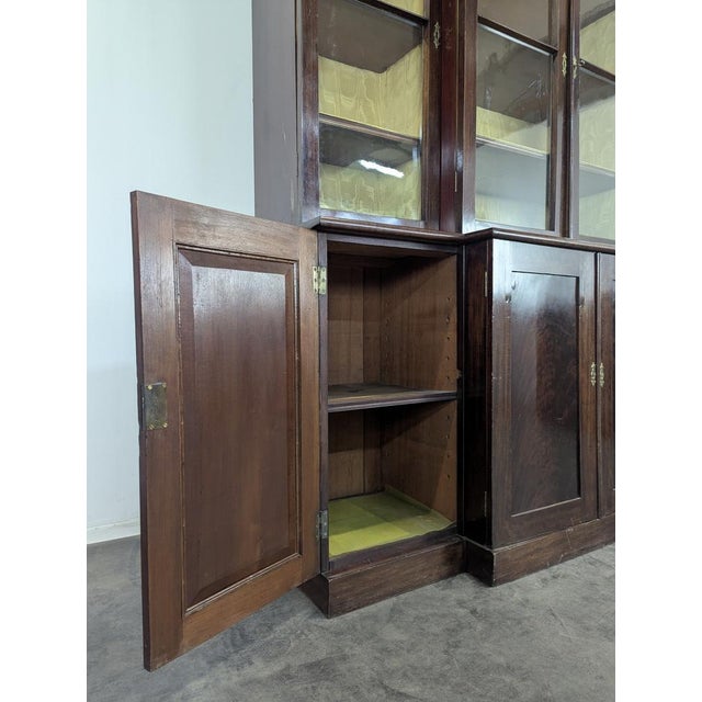 Wood Vintage Flamed Mahogany Bookcase For Sale - Image 7 of 9