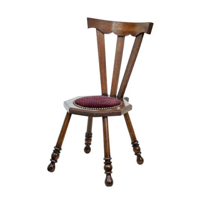 Early 20th Century Oak Arts and Crafts Childs Chair, 1920s For Sale - Image 6 of 6