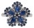 Vintage Style 2.28 Ct Natural Sapphire Floral Cluster Ring, Size 4.5 For Sale
