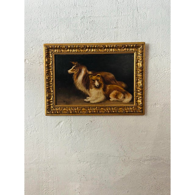 English Vintage Dog Painting, Framed For Sale - Image 3 of 6