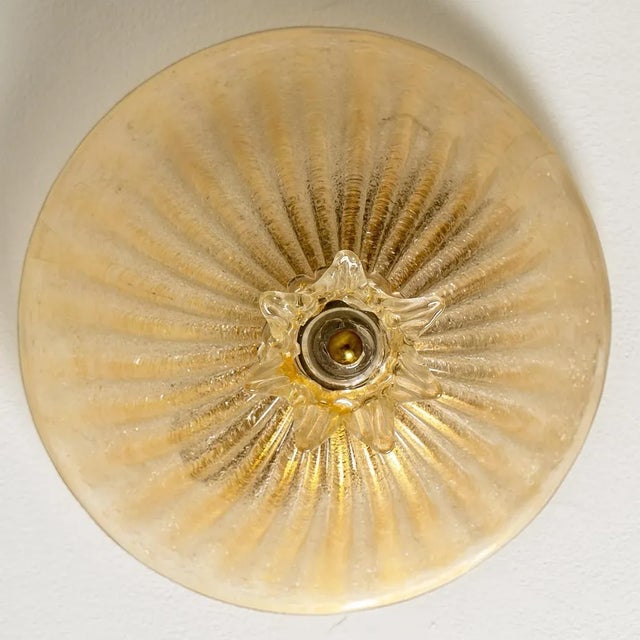 Flower Shaped Murano Glass Flush Mount from Barovier & Toso, Italy For Sale - Image 10 of 13