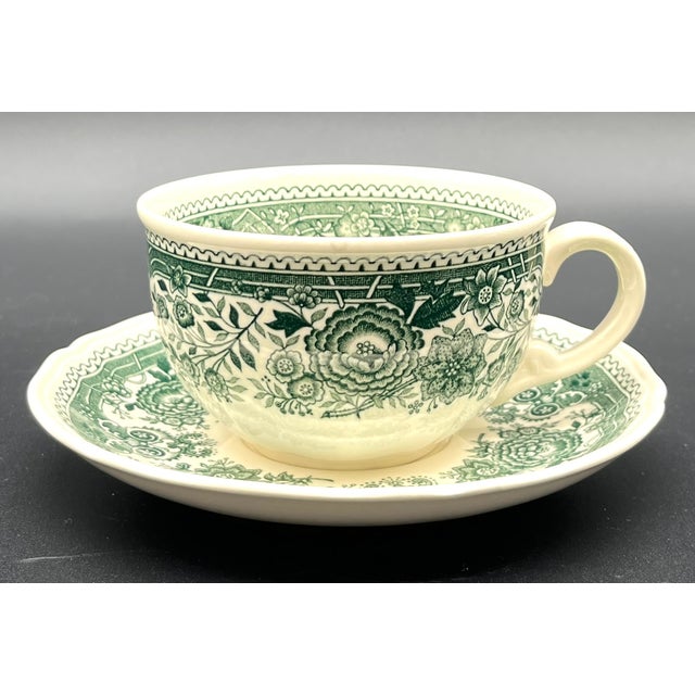 Green Burgenland Coffee or Tea Service from Villeroy & Boch, 1960s, Set of 28 For Sale - Image 13 of 18