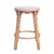 Spritely Home Accent Furniture Tobias 24 in. Seat Height Round Rattan Backless Counter Stool, White/Pink Dot/ Natural Rattan Frame For Sale - Image 4 of 7
