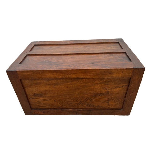 1920s Antique Single Drawer File Cabinet, Tiger Oak Legal / Letter Size, Paneled Sides For Sale - Image 5 of 12