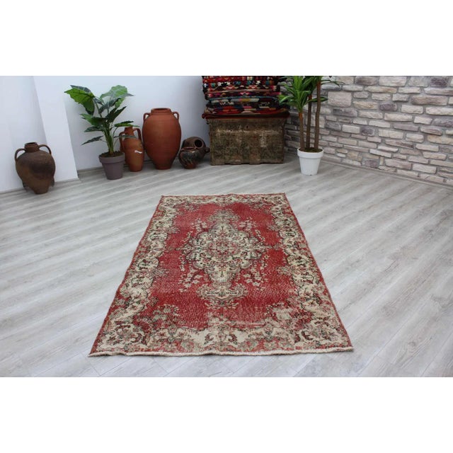 1960' S Turkish Area Rug - 47"x 83" For Sale - Image 4 of 11