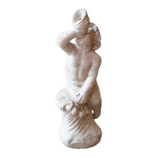 Mid 20th Century Swedish 20th Century Marble Cherub Statue For Sale