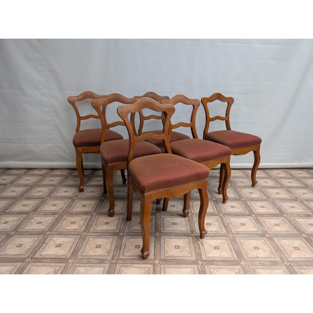 Biedermajer Chairs in Beech Wood with Springs, Set of 6 For Sale - Image 18 of 18
