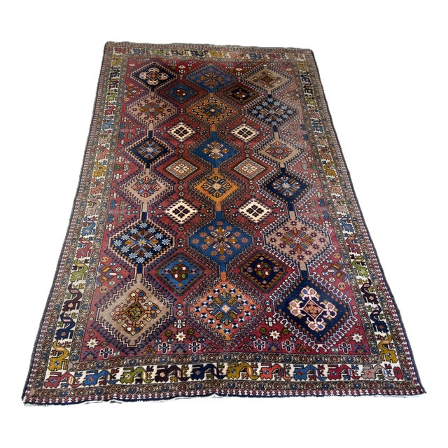 Yalameh Rug with Geometric Diamonds Display For Sale