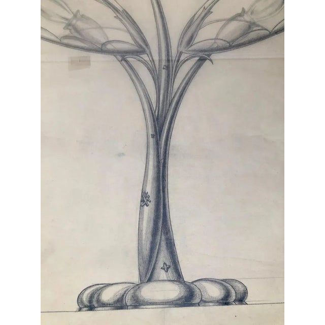 Drawing for a Table Lamp by Robert Gerlach, 1915 For Sale - Image 5 of 10